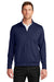 Port Authority K881 Mens C-FREE Double Knit Full Zip Sweatshirt True Navy Blue Model Front