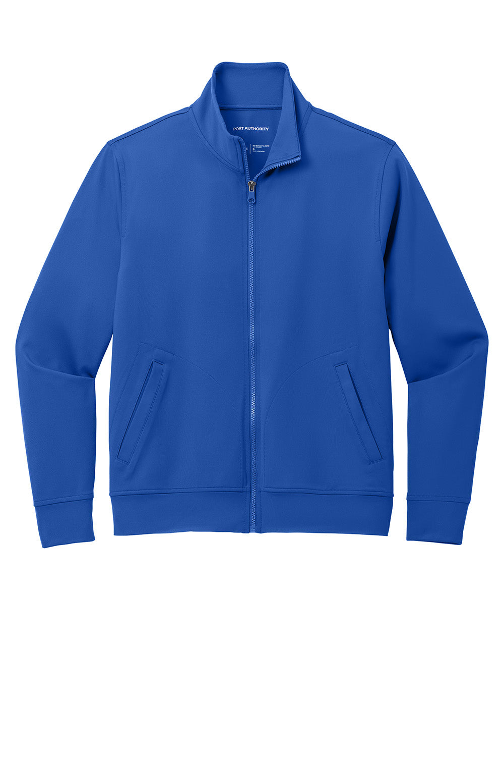 Port Authority K881 Mens C-FREE Double Knit Full Zip Sweatshirt True Royal Blue Flat Front