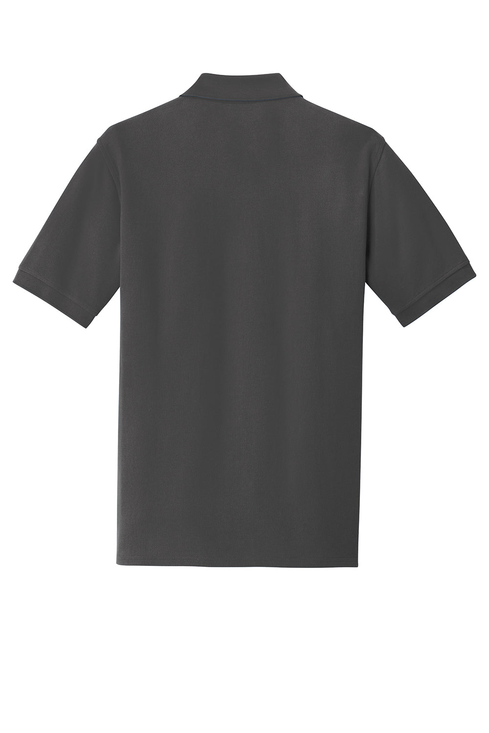 Port & Company KP1500 Mens Stain Resistant Short Sleeve Polo Shirt Charcoal Grey Flat Back