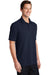 Port & Company KP1500 Mens Stain Resistant Short Sleeve Polo Shirt Deep Navy Blue Model 3q