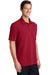 Port & Company KP1500 Mens Stain Resistant Short Sleeve Polo Shirt Red Model 3q