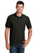 Port & Company KP155 Mens Core Stain Resistant Short Sleeve Polo Shirt Jet Black Model Front