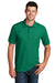 Port & Company KP155 Mens Core Stain Resistant Short Sleeve Polo Shirt Kelly Green Model Front