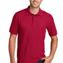 Port & Company Mens Core Stain Resistant Short Sleeve Polo Shirt - Red