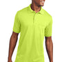 Port & Company Mens Core Stain Resistant Short Sleeve Polo Shirt w/ Pocket - Safety Green