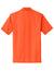 Port & Company KP55P Mens Core Stain Resistant Short Sleeve Polo Shirt w/ Pocket Safety Orange Flat Back