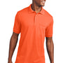 Port & Company Mens Core Stain Resistant Short Sleeve Polo Shirt w/ Pocket - Safety Orange