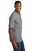 Port & Company KP55P Mens Core Stain Resistant Short Sleeve Polo Shirt w/ Pocket Heather Grey Model Side