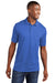 Port & Company KP55P Mens Core Stain Resistant Short Sleeve Polo Shirt w/ Pocket Royal Blue Model Front