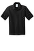 Port & Company KP55Y Youth Core Stain Resistant Short Sleeve Polo Shirt Jet Black Flat Front