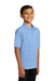 Port & Company KP55Y Youth Core Stain Resistant Short Sleeve Polo Shirt Light Blue Model 3q