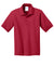 Port & Company KP55Y Youth Core Stain Resistant Short Sleeve Polo Shirt Red Flat Front