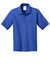 Port & Company KP55Y Youth Core Stain Resistant Short Sleeve Polo Shirt Royal Blue Flat Front