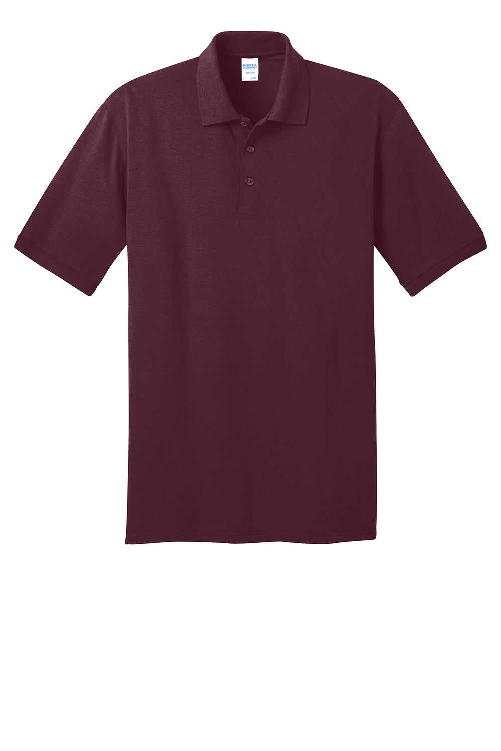 Port & Company KP55/KP55T Mens Core Stain Resistant Short Sleeve Polo Shirt Athletic Maroon Flat Front