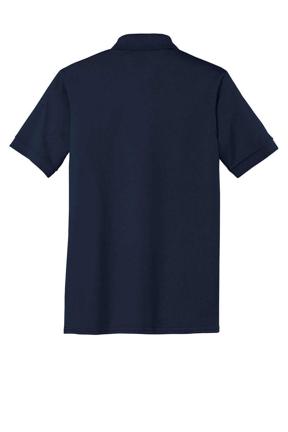 Port & Company KP55/KP55T Mens Core Stain Resistant Short Sleeve Polo Shirt Deep Navy Blue Flat Back