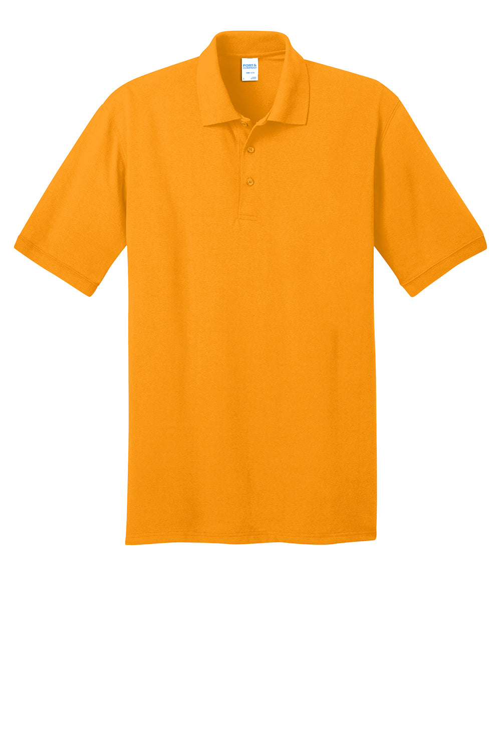 Port & Company KP55/KP55T Mens Core Stain Resistant Short Sleeve Polo Shirt Gold Flat Front