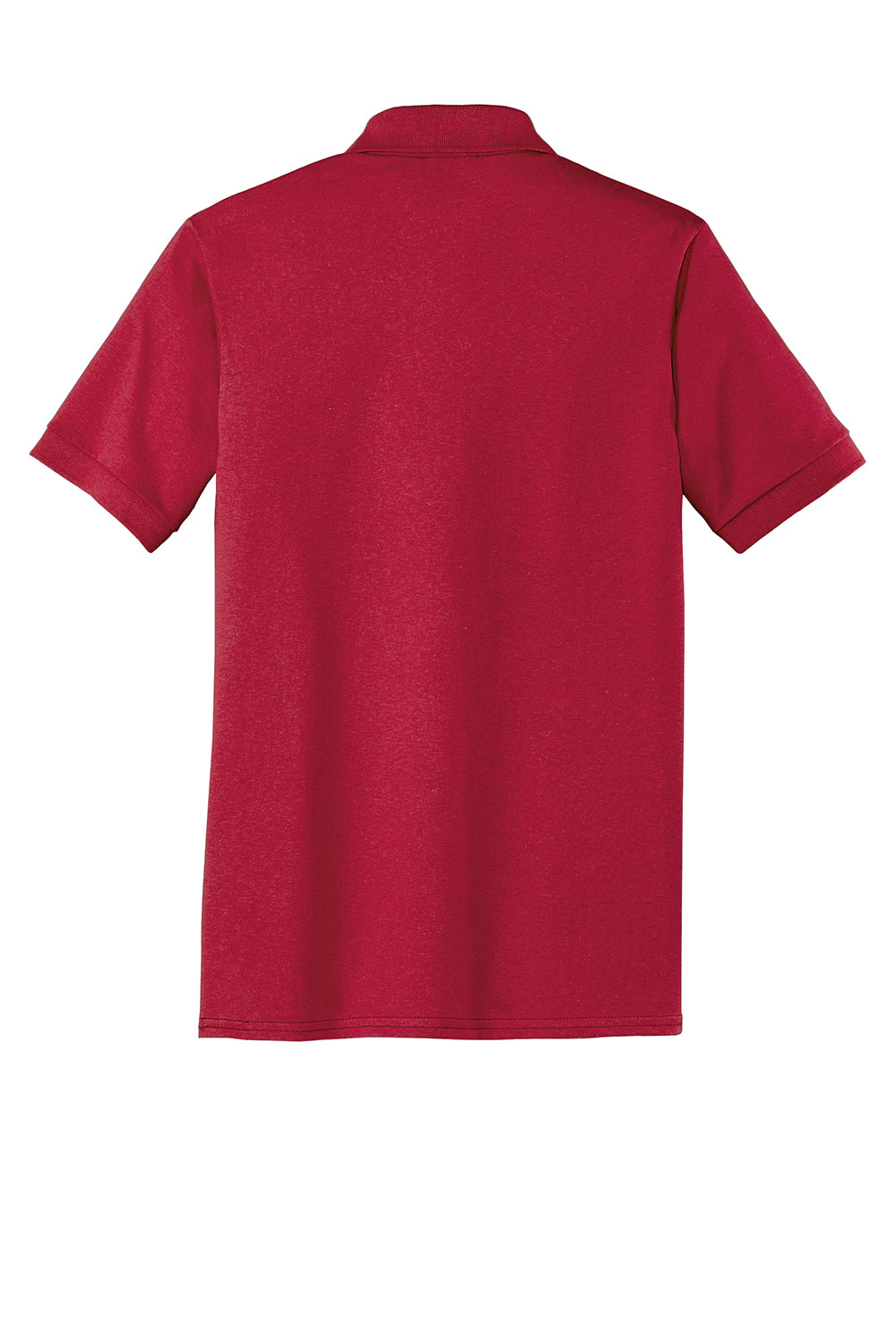 Port & Company KP55/KP55T Mens Core Stain Resistant Short Sleeve Polo Shirt Red Flat Back