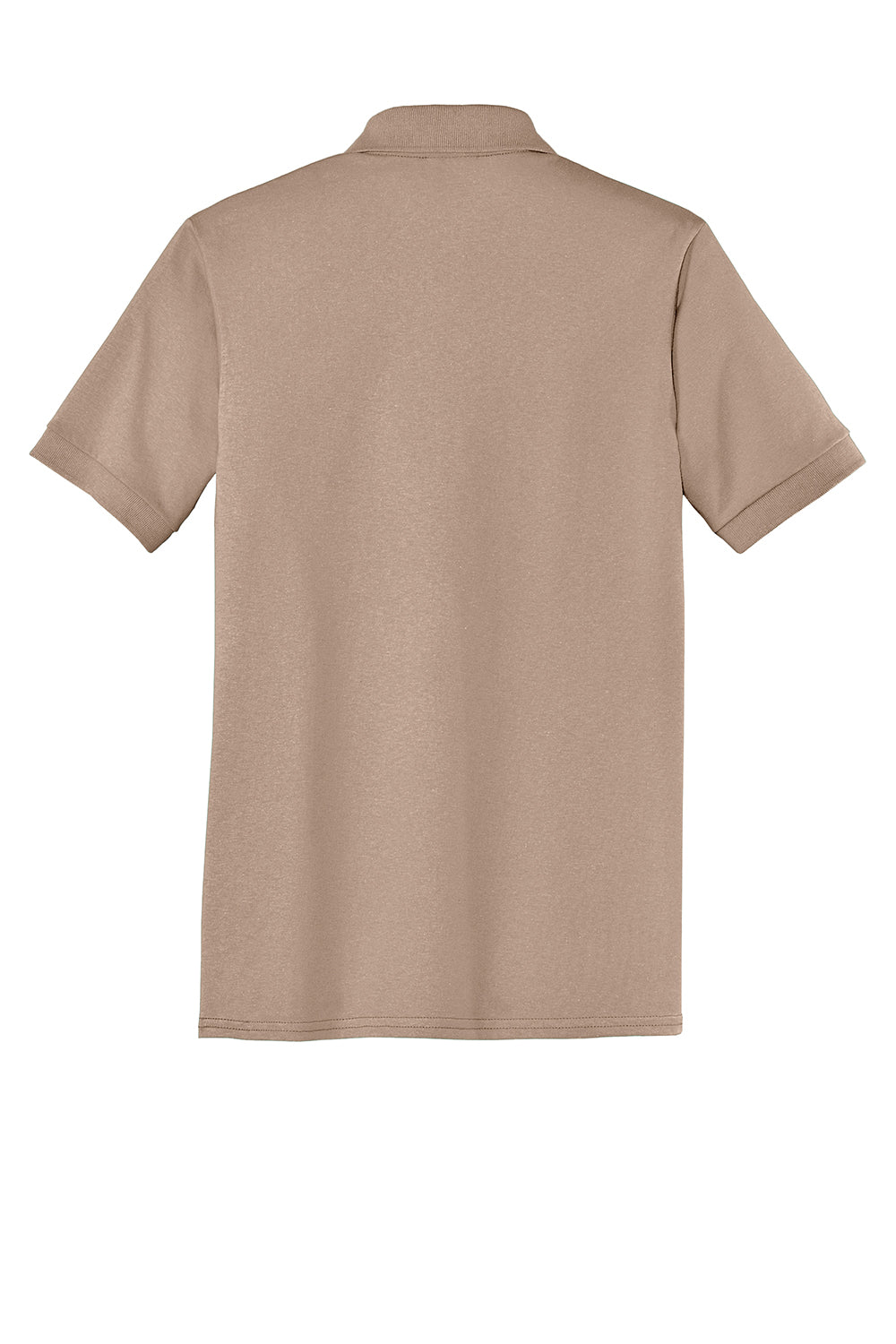 Port & Company KP55/KP55T Mens Core Stain Resistant Short Sleeve Polo Shirt Sand Flat Back