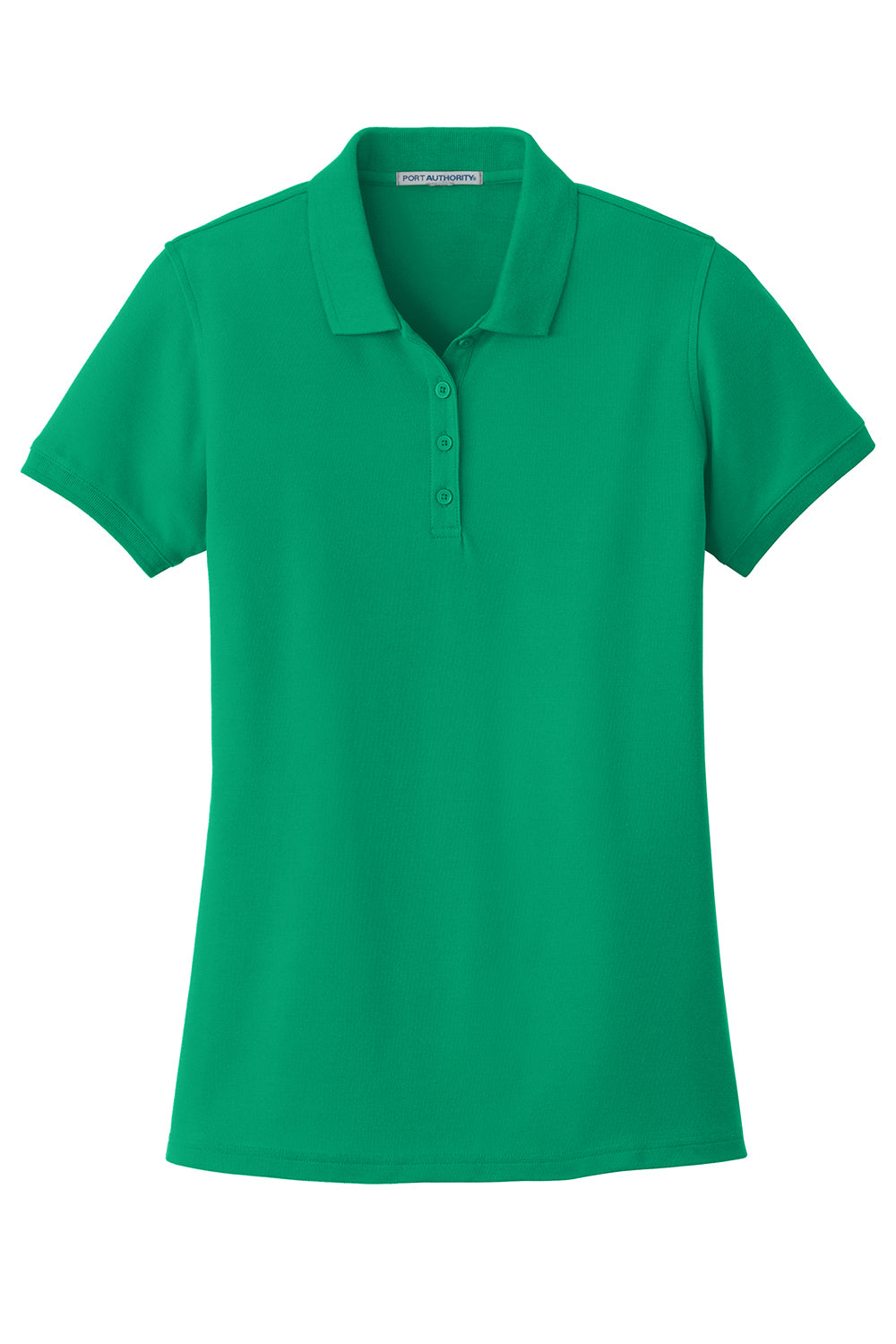 Port Authority L100 Womens Core Classic Short Sleeve Polo Shirt Bright Kelly Green Flat Front