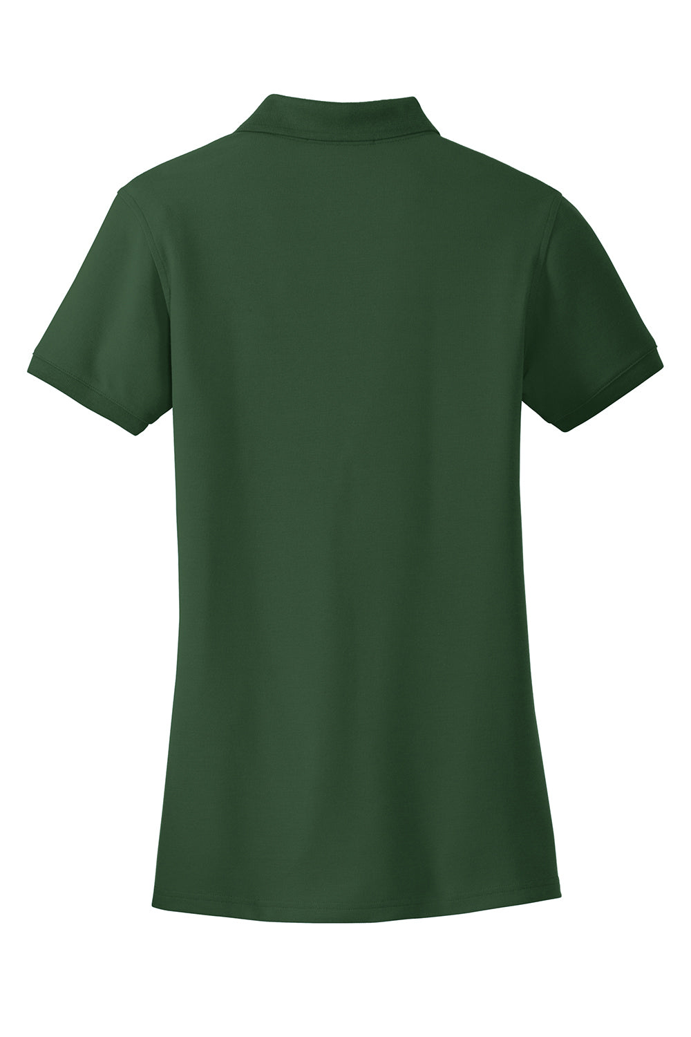 Port Authority L100 Womens Core Classic Short Sleeve Polo Shirt Deep Forest Green Flat Back