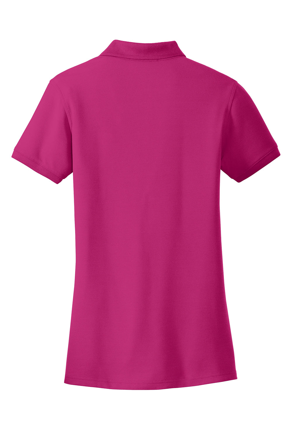 Port Authority L100 Womens Core Classic Short Sleeve Polo Shirt Azalea Pink Flat Back