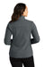 Port Authority L110 Womens Connection Pill Resistant Fleece Full Zip Jacket Charcoal Grey Model Back