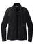 Port Authority L110 Womens Connection Pill Resistant Fleece Full Zip Jacket Deep Black Flat Front