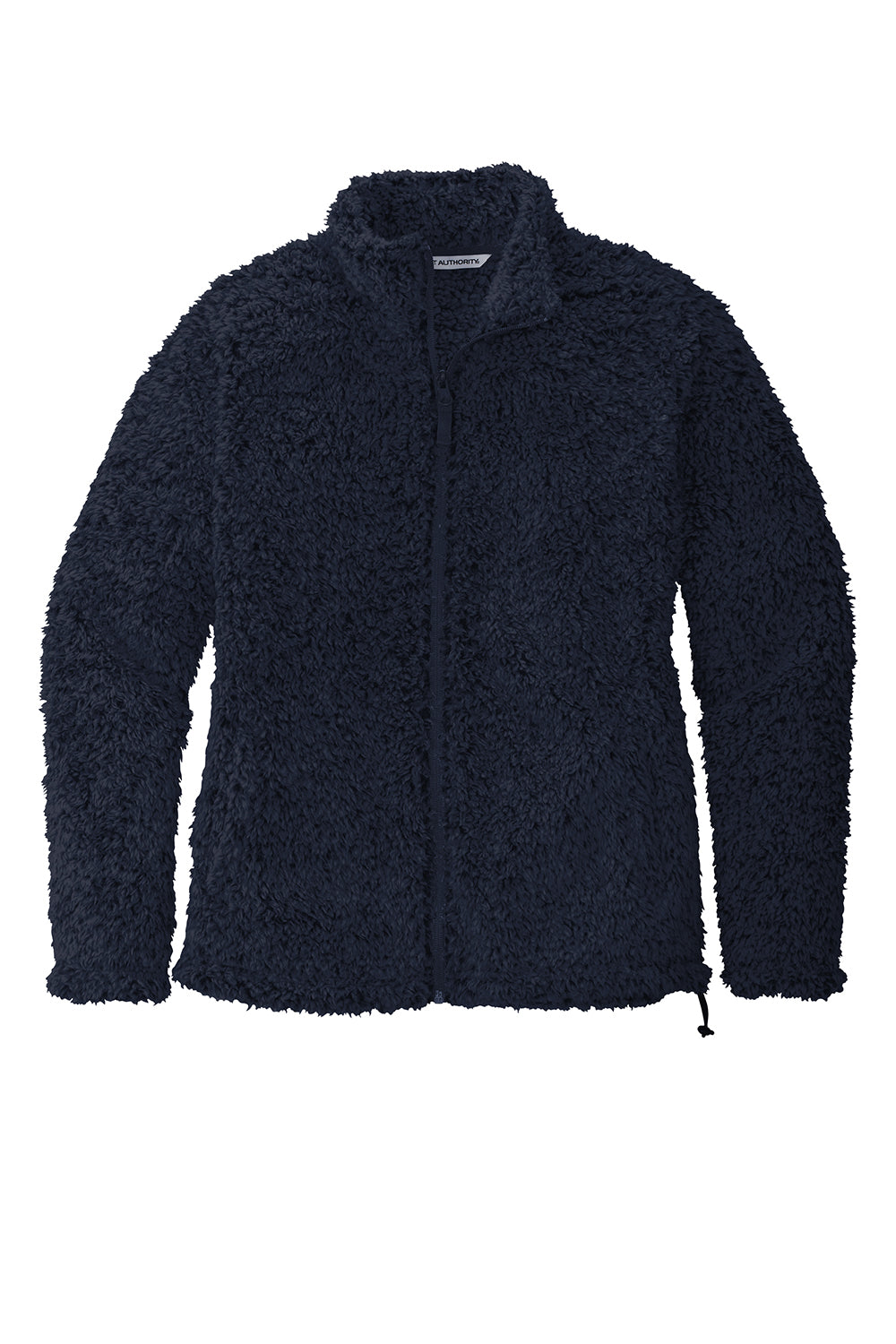 Port Authority L131 Womens Cozy Sherpa Fleece Full Zip Jacket River Navy Blue Flat Front