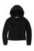 Port Authority L132 Womens Cozy Sherpa Fleece Hooded Sweatshirt Hoodie Black Flat Front