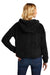 Port Authority L132 Womens Cozy Sherpa Fleece Hooded Sweatshirt Hoodie Black Model Back