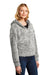 Port Authority L132 Womens Cozy Sherpa Fleece Hooded Sweatshirt Hoodie Heather Grey Model 3q