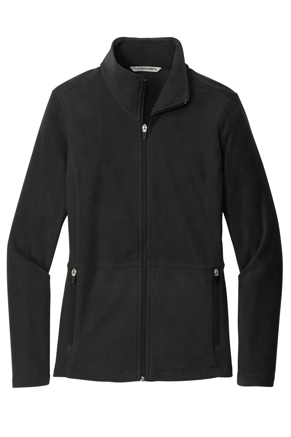 Port Authority L151 Womens Accord Pill Resistant Microfleece Full Zip Jacket Black Flat Front