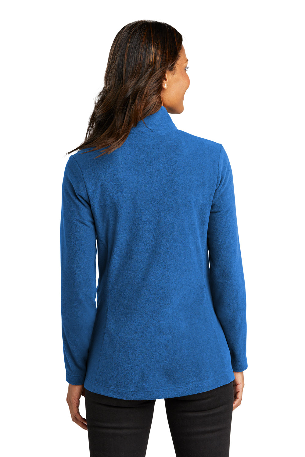 Port Authority L151 Womens Accord Pill Resistant Microfleece Full Zip Jacket Royal Blue Model Back