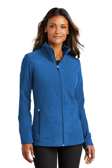 Port Authority L151 Womens Accord Pill Resistant Microfleece Full Zip Jacket Royal Blue Model Front