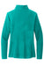 Port Authority L151 Womens Accord Pill Resistant Microfleece Full Zip Jacket Teal Blue Flat Back