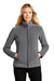 Port Authority L211 Womens Ultra Warm Brushed Fleece Full Zip Jacket Gusty Grey/Sterling Grey Model Front