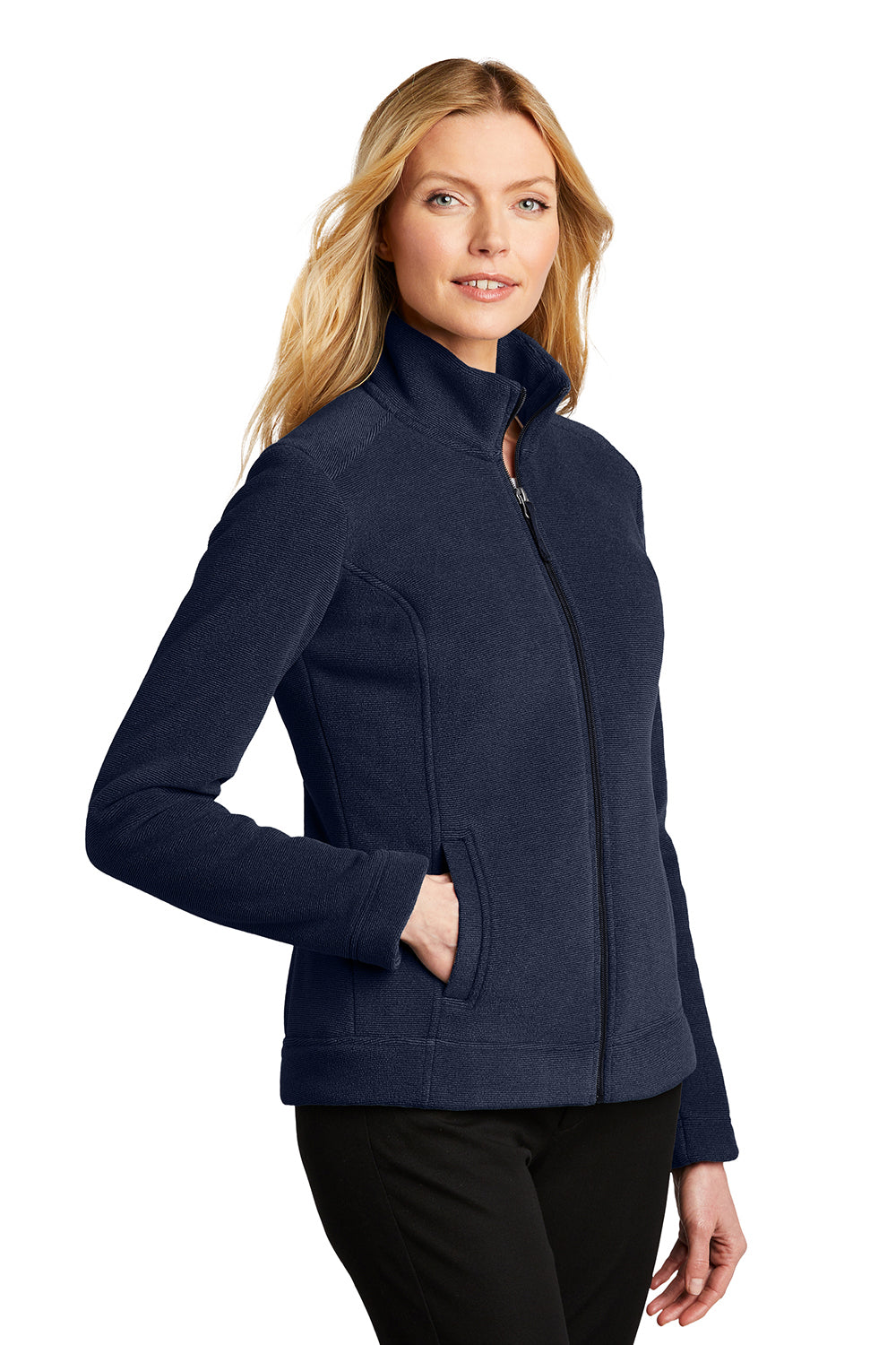 Port Authority L211 Womens Ultra Warm Brushed Fleece Full Zip Jacket Insignia Blue/River Navy Blue Model 3q