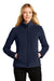 Port Authority L211 Womens Ultra Warm Brushed Fleece Full Zip Jacket Insignia Blue/River Navy Blue Model Front