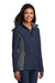 Port Authority L216 Womens Full Zip Fleece Jacket True Navy Blue/Battleship Grey Model 3q