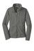 Port Authority L217 Womens Full Zip Fleece Jacket Deep Smoke Grey Flat Front