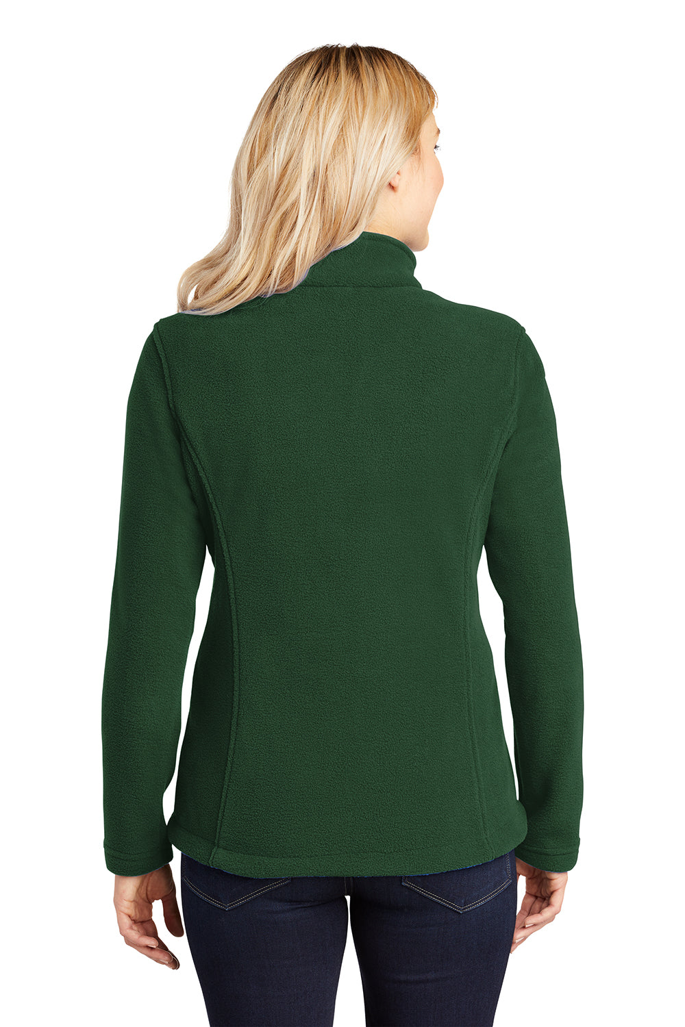 Port Authority L217 Womens Full Zip Fleece Jacket Forest Green Model Back