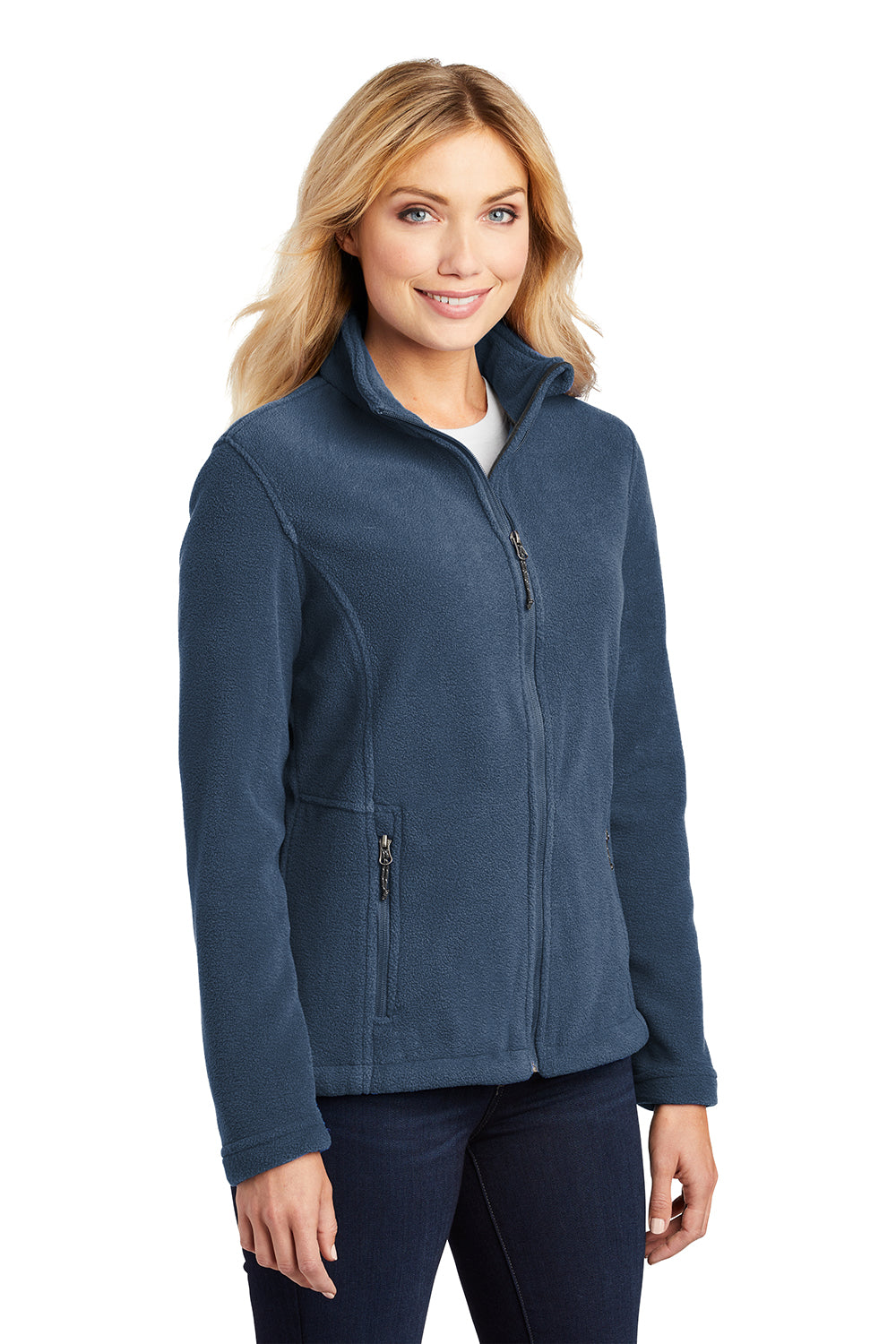 Port Authority L217 Womens Full Zip Fleece Jacket Insignia Blue Model 3q