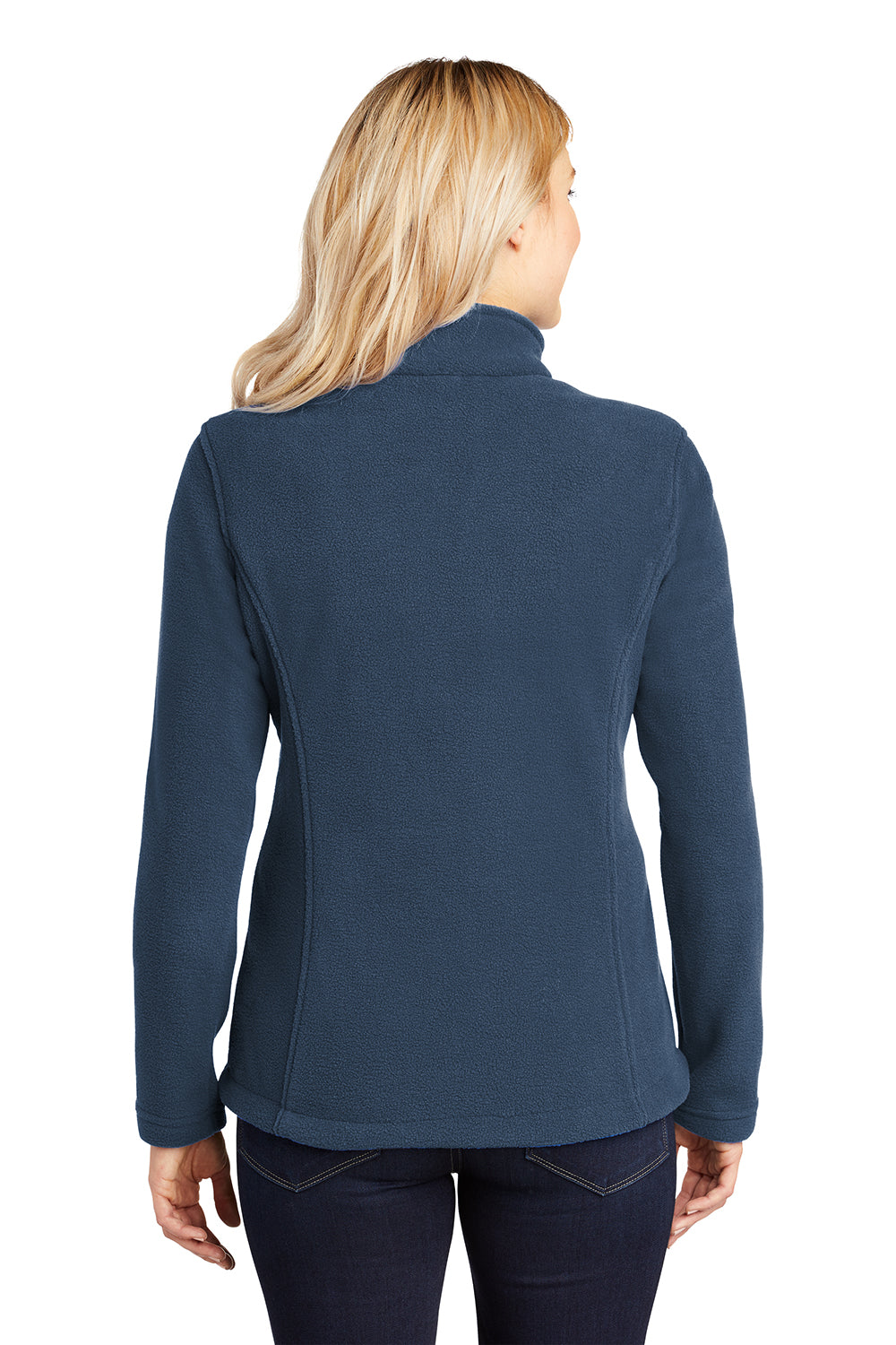 Port Authority L217 Womens Full Zip Fleece Jacket Insignia Blue Model Back