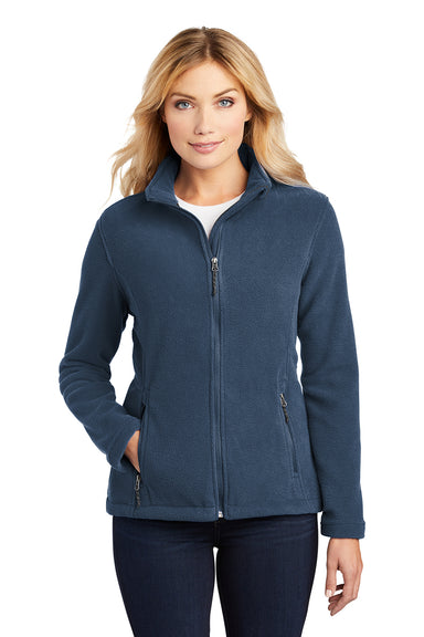 Port Authority L217 Womens Full Zip Fleece Jacket Insignia Blue Model Front