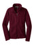 Port Authority L217 Womens Full Zip Fleece Jacket Maroon Flat Front