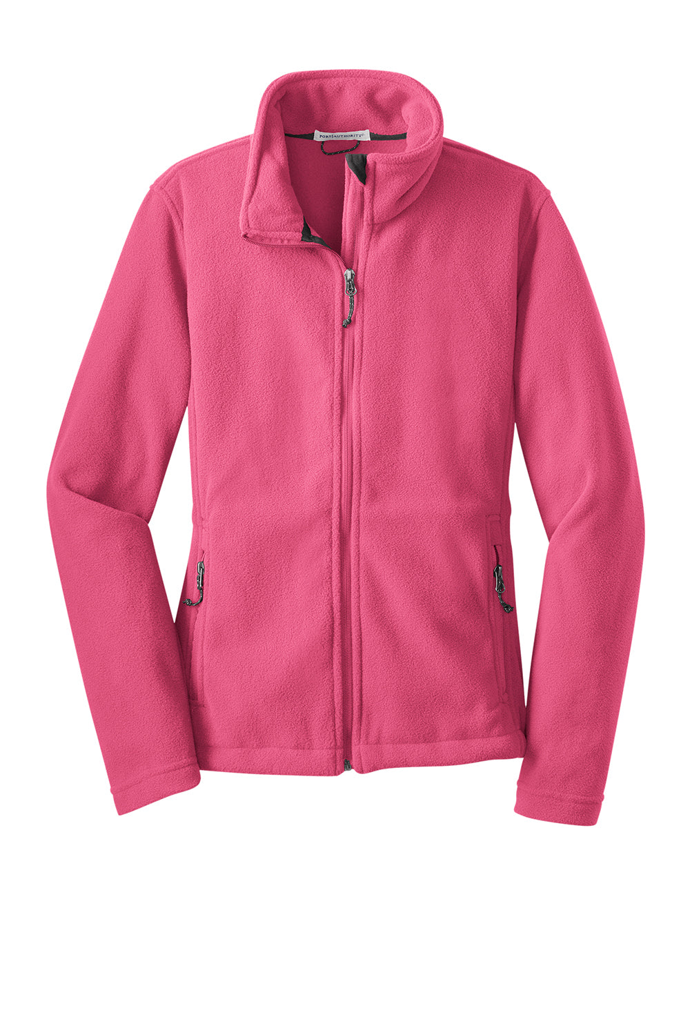 Port Authority L217 Womens Full Zip Fleece Jacket Pink Blossom Flat Front