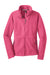 Port Authority L217 Womens Full Zip Fleece Jacket Pink Blossom Flat Front