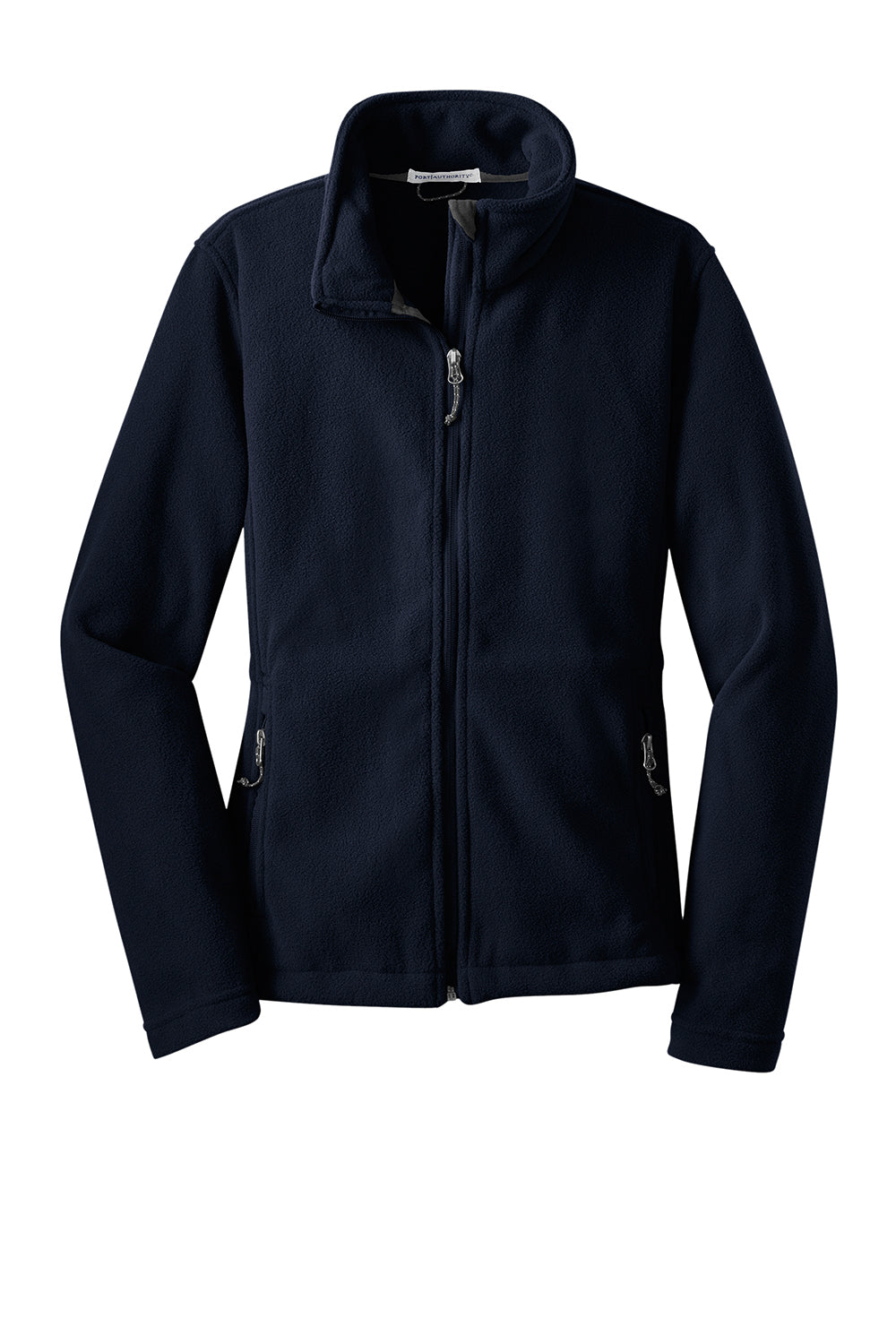 Port Authority L217 Womens Full Zip Fleece Jacket True Navy Blue Flat Front