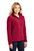 Port Authority L217 Womens Full Zip Fleece Jacket True Red Model 3q