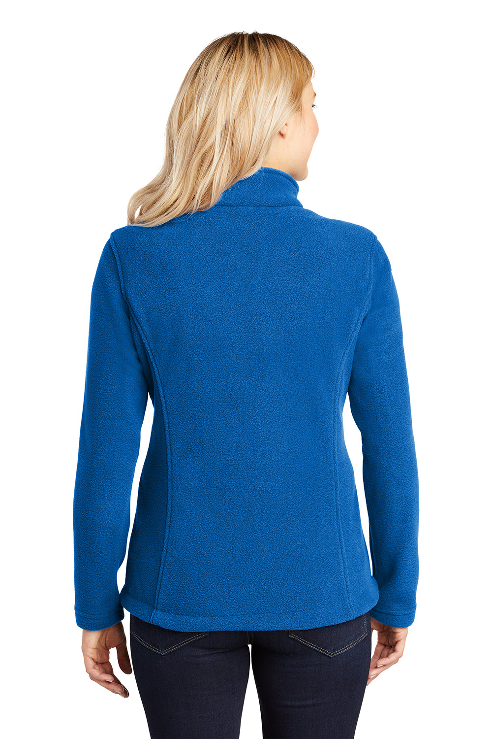 Port Authority L217 Womens Full Zip Fleece Jacket True Royal Blue Model Back